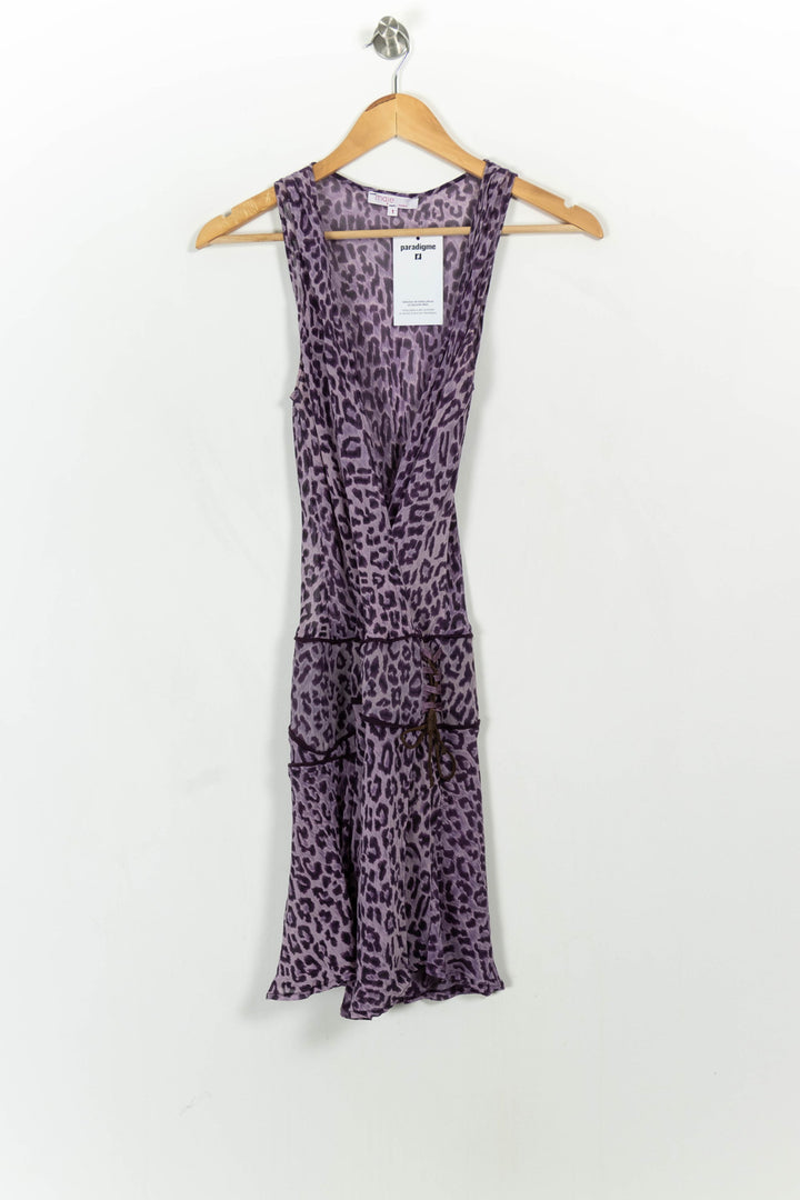 Robe Imprimée Violette - Taille S/36 de la marque Maje | PARAD107284 - Vendu par Paradigme - Image 2