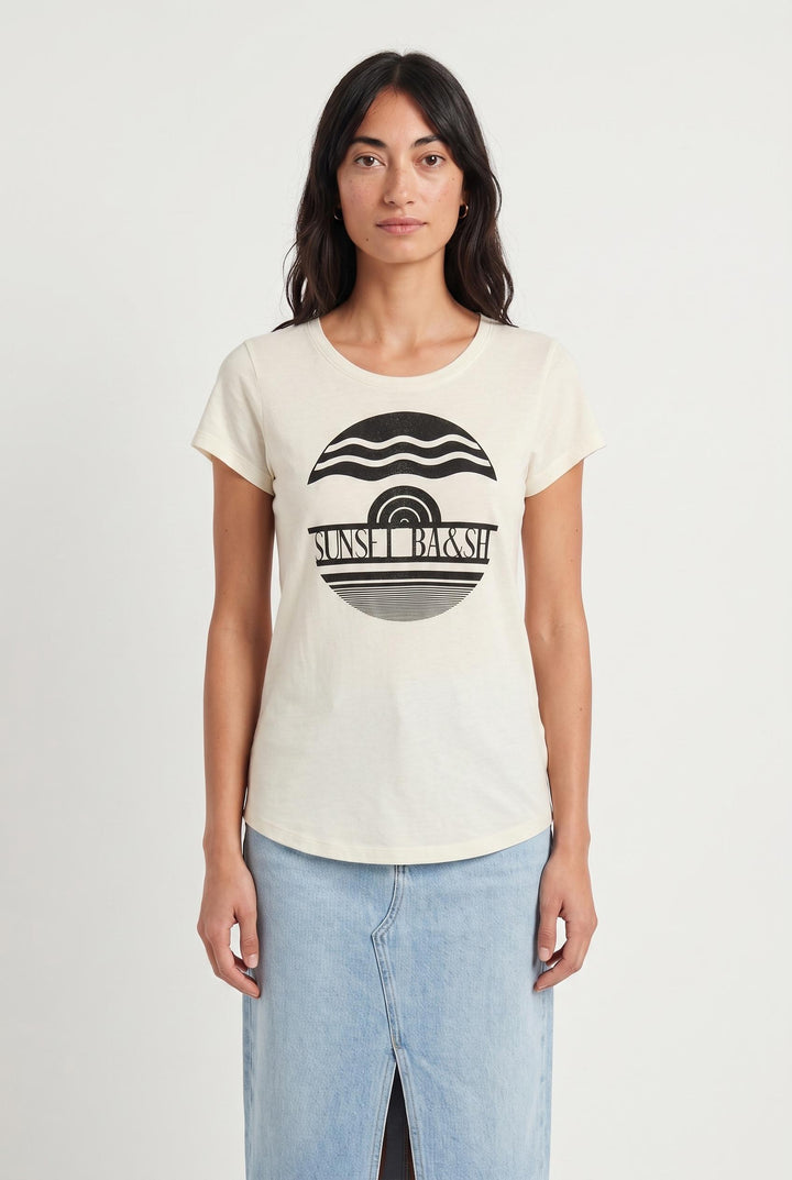 Tee-shirt beige - Taille S/36 de la marque ba&sh | PARAD107285 - Vendu par Paradigme - Image 1