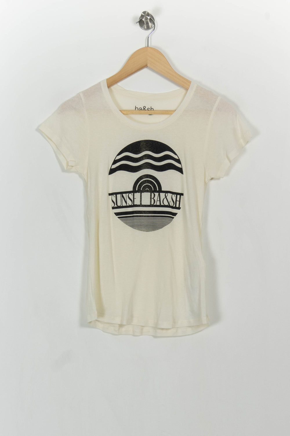 Tee-shirt beige - Taille S/36 de la marque ba&sh | PARAD107285 - Vendu par Paradigme - Image 2
