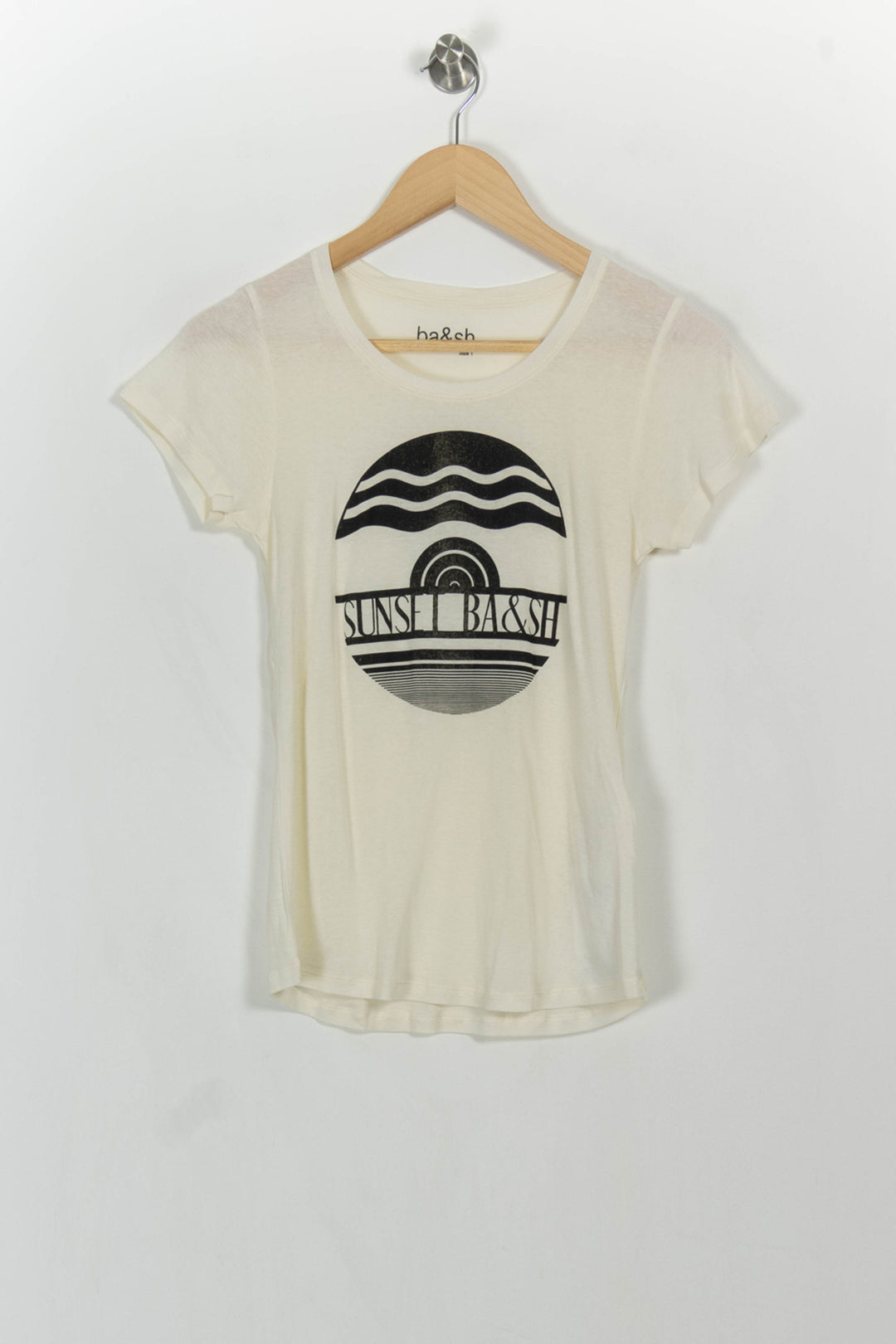 Tee-shirt beige - Taille S/36 de la marque ba&sh | PARAD107285 - Vendu par Paradigme - Image 2