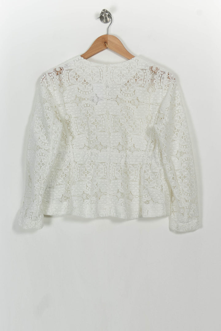 Veste Dentelle Blanche - Taille M/38 de la marque Maje | PARAD107288 - Vendu par Paradigme - Image 4