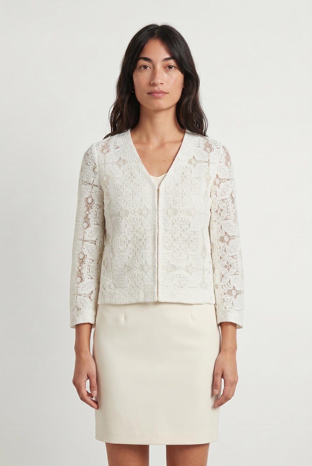 Veste Dentelle Blanche - Taille M/38 de la marque Maje | PARAD107288 - Vendu par Paradigme - Image 1