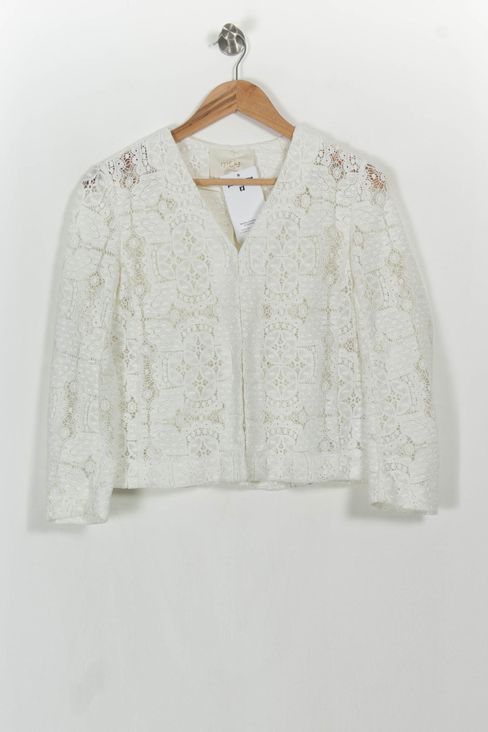 Veste Dentelle Blanche - Taille M/38 de la marque Maje | PARAD107288 - Vendu par Paradigme - Image 2