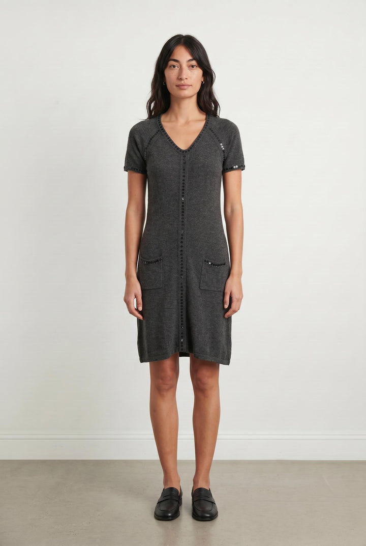 Robe Midi Grise - Taille S/36 de la marque Gerard Darel | PARAD107289 - Vendu par Paradigme - Image 1