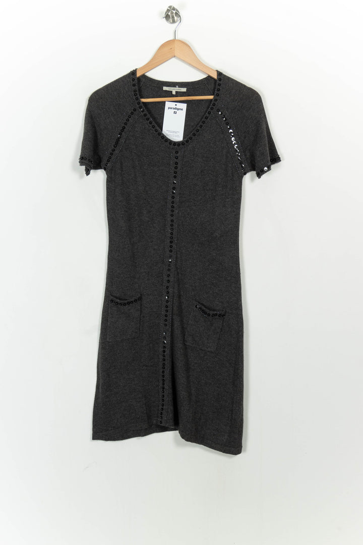 Robe Midi Grise - Taille S/36 de la marque Gerard Darel | PARAD107289 - Vendu par Paradigme - Image 2