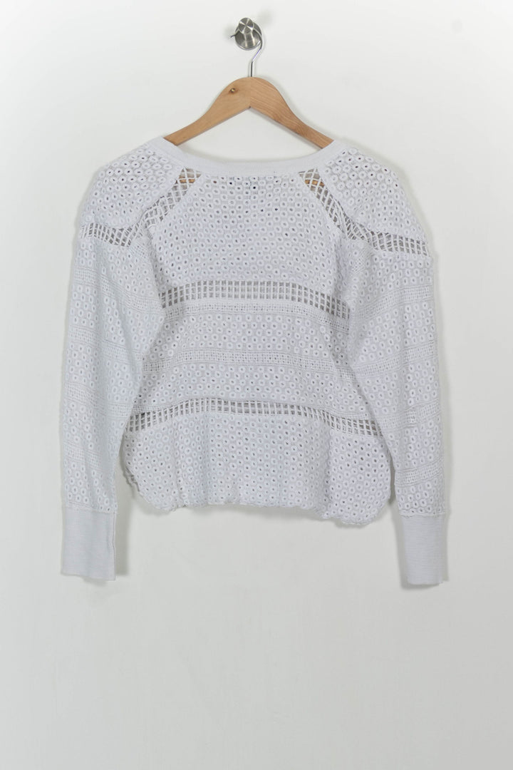 Pull Blanc - Taille L/40 de la marque Isabel Marant | PARAD107291 - Vendu par Paradigme - Image 4