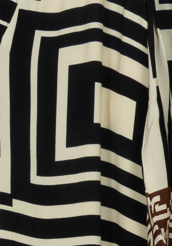 Robe Droite Noire et Beige - Taille S/36 de la marque Stella Forest | PARAD107293 - Vendu par Paradigme - Image 3