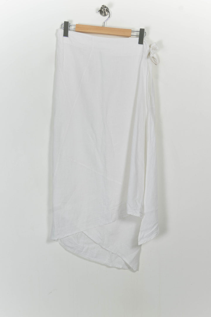 Jupe Portefeuille Blanche - Taille XXL/44 de la marque La Fée Maraboutée | PARAD107299 - Vendu par Paradigme - Image 2