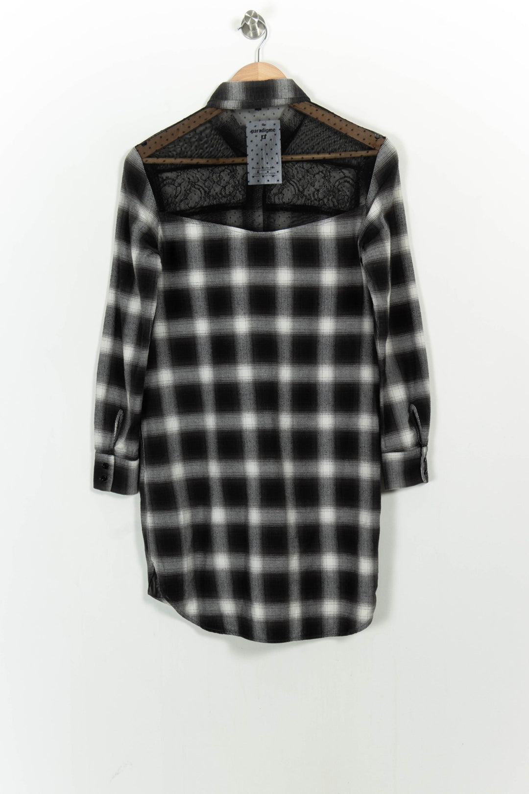 Chemise Longue Noire et Blanche - Taille S/36 de la marque Maje | PARAD107300 - Vendu par Paradigme - Image 4