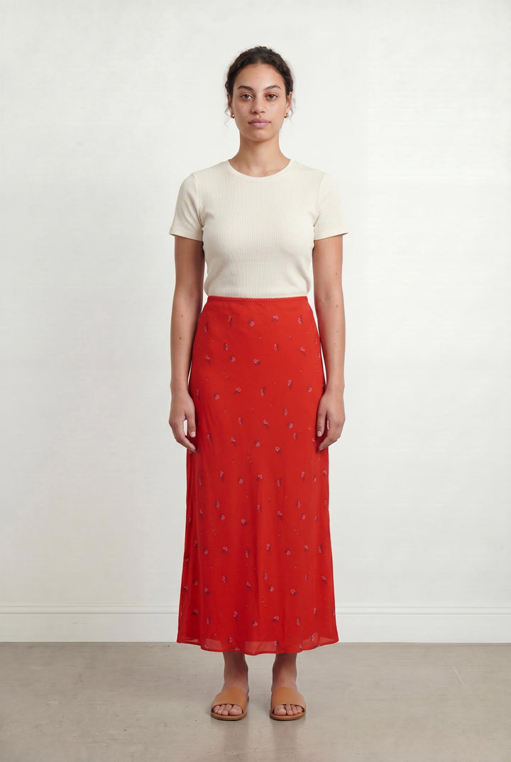 Jupe Longue Rouge - Taille L/40 de la marque Des petits hauts | PARAD107307 - Vendu par Paradigme - Image 1