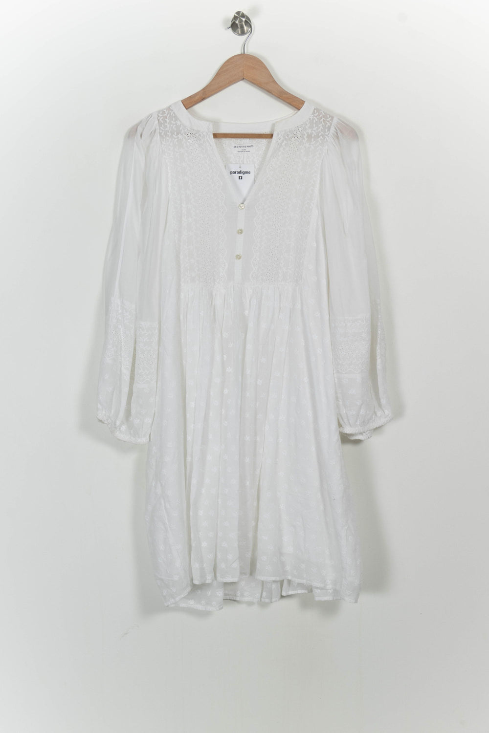 Robe Courte Blanche - Taille M/38 de la marque Des petits hauts | PARAD107308 - Vendu par Paradigme - Image 2