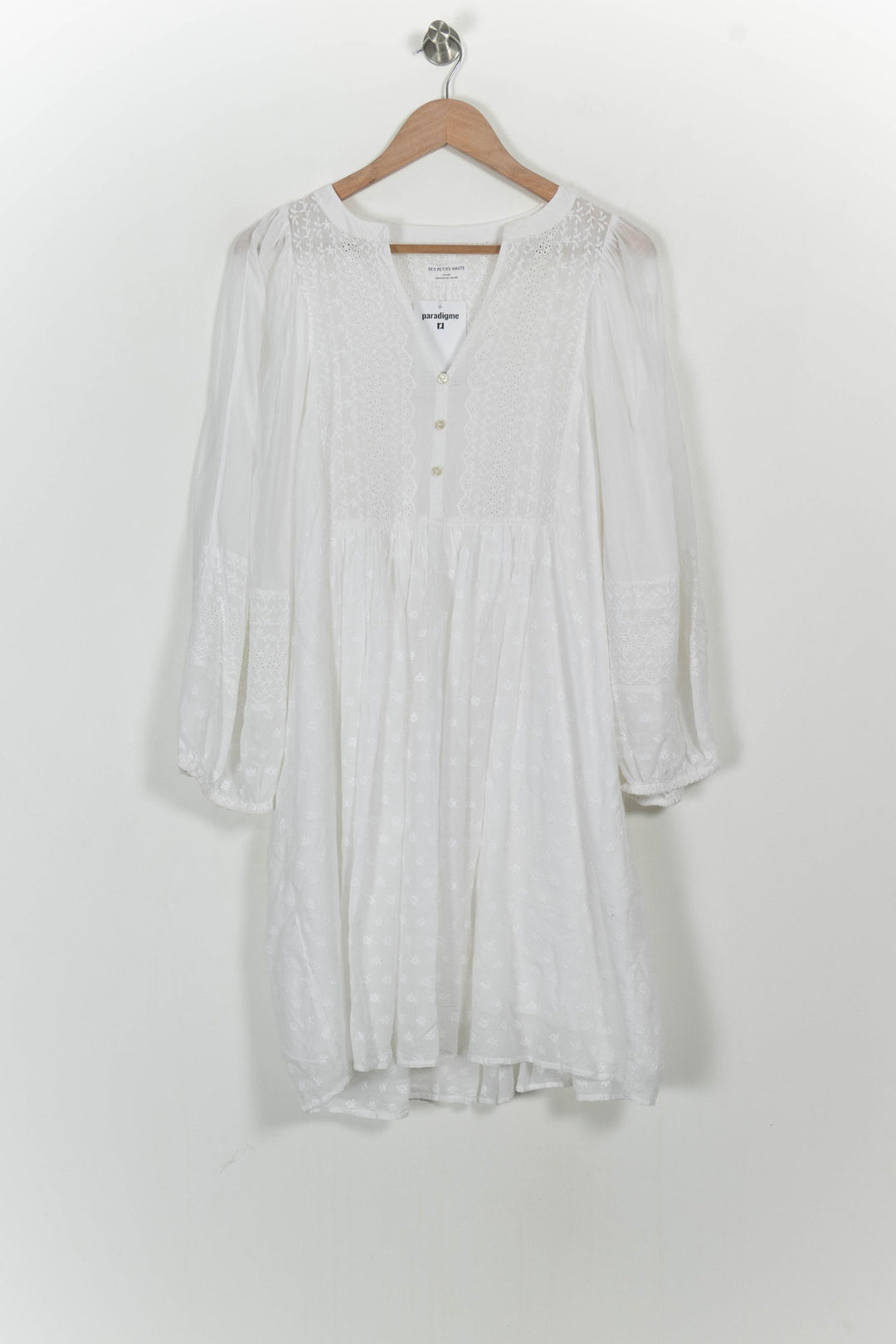 Robe Courte Blanche - Taille M/38 de la marque Des petits hauts | PARAD107308 - Vendu par Paradigme - Image 2