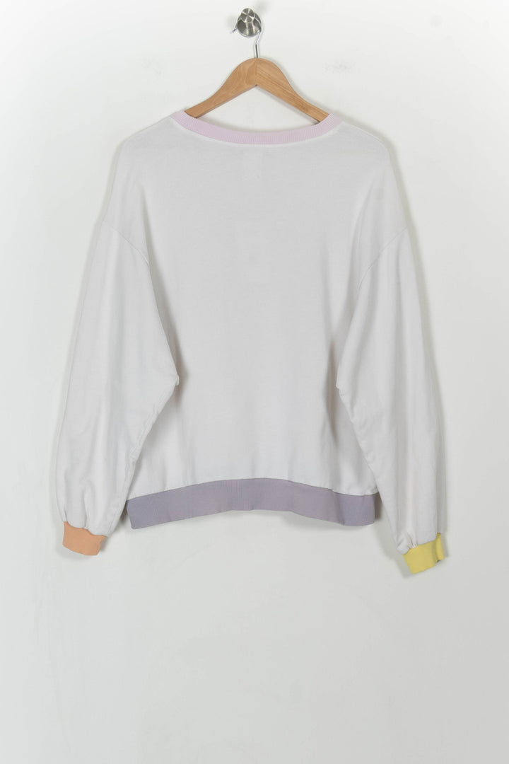 Sweat Blanc et Violet - Taille M/38 de la marque Des petits hauts | PARAD107310 - Vendu par Paradigme - Image 4