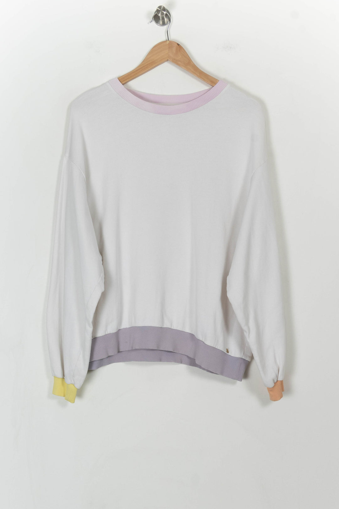 Sweat Blanc et Violet - Taille M/38 de la marque Des petits hauts | PARAD107310 - Vendu par Paradigme - Image 2