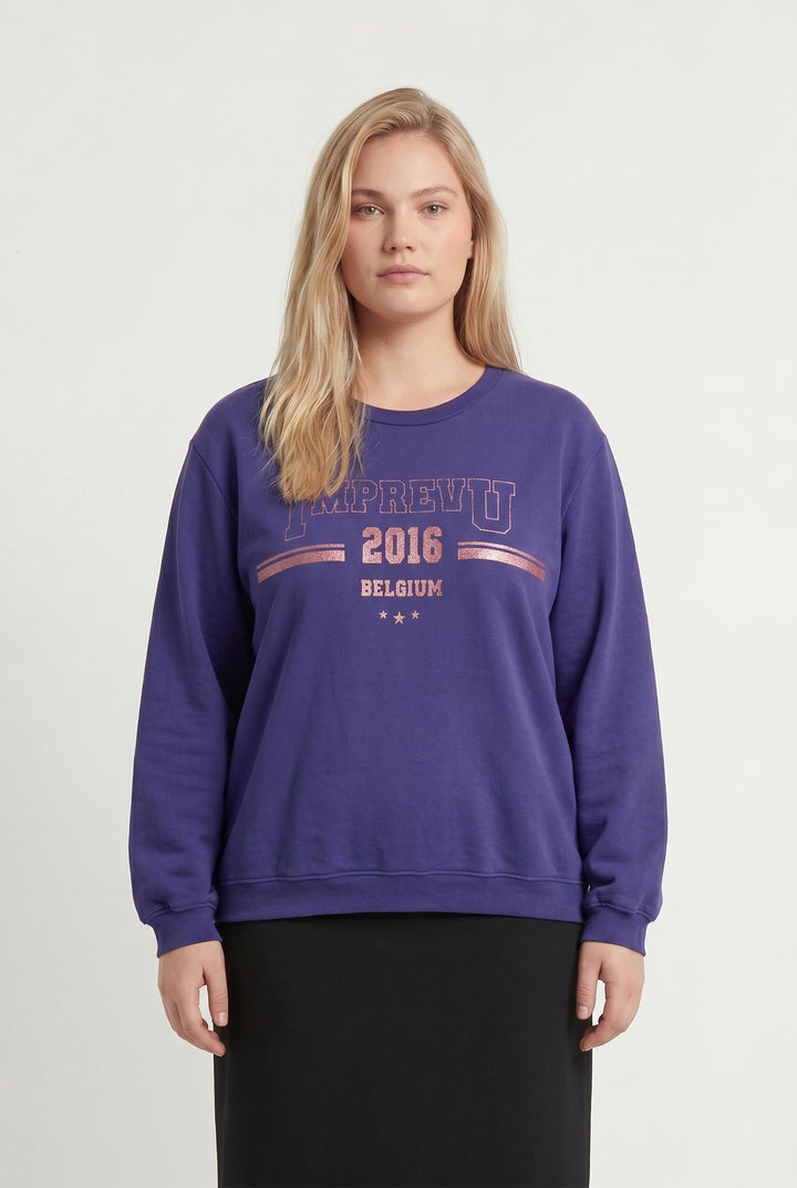 Sweat Violet - Taille XL/42 de la marque Imprevu | PARAD107311 - Vendu par Paradigme - Image 1