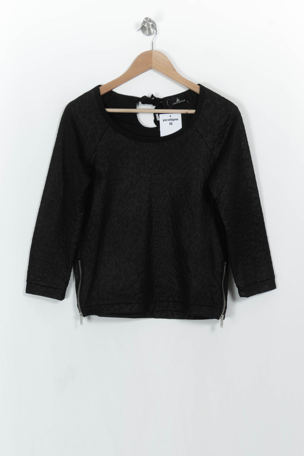 Sweat Noir - Taille S/36 de la marque One Step | PARAD107313 - Vendu par Paradigme - Image 2