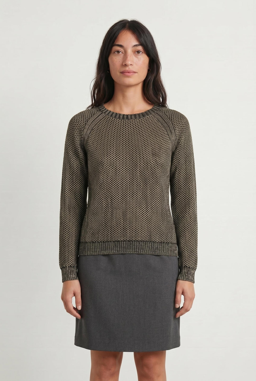 Pull Doré et Noir - Taille S/36 de la marque Maje | PARAD107316 - Vendu par Paradigme - Image 1
