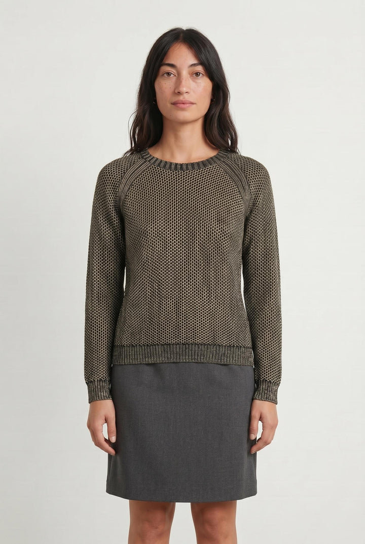 Pull Doré et Noir - Taille S/36 de la marque Maje | PARAD107316 - Vendu par Paradigme - Image 1