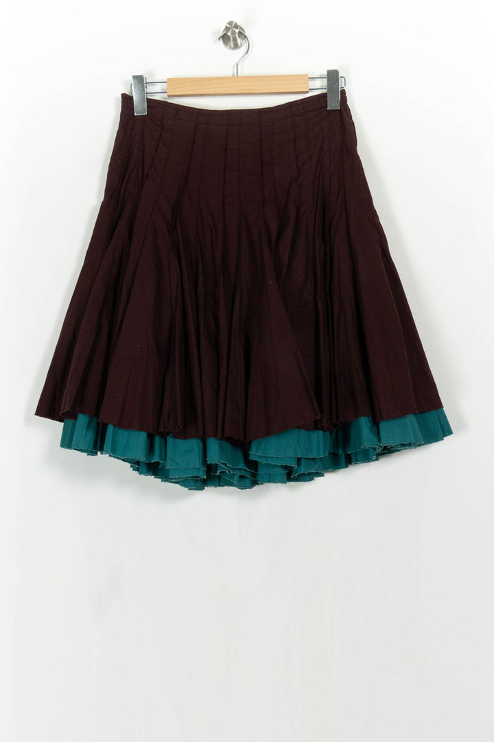 Jupe Midi Bordeaux et Verte - Taille M/38 de la marque One Step | PARAD107317 - Vendu par Paradigme - Image 4
