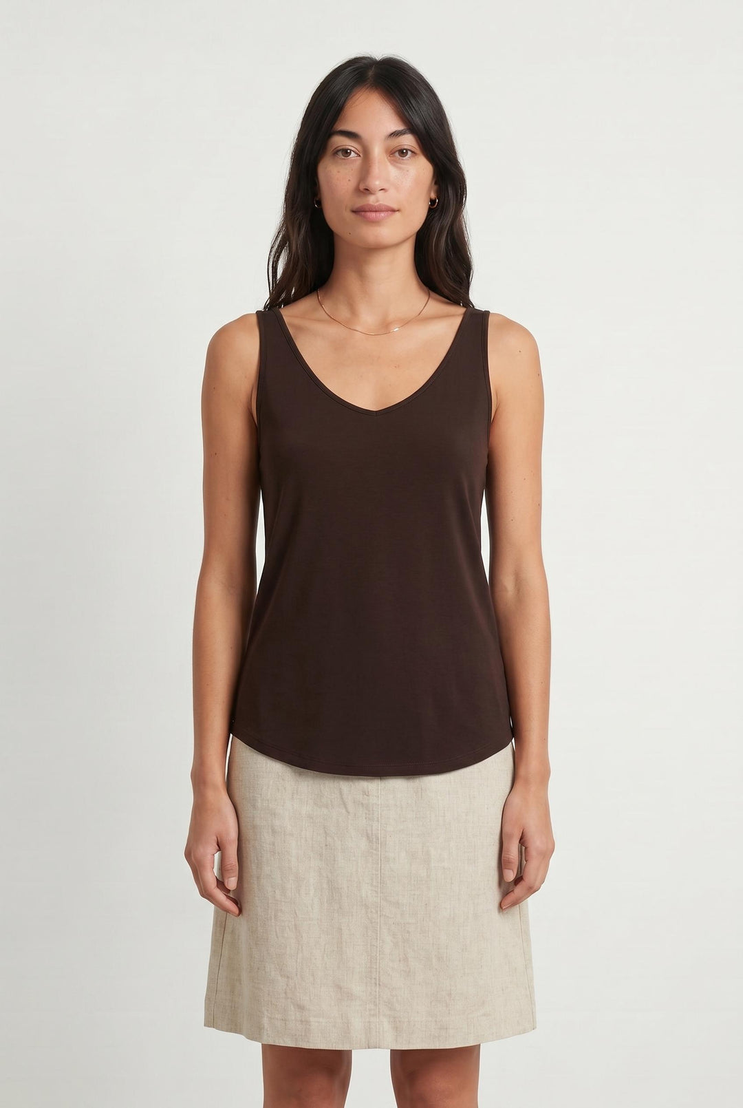 Débardeur Marron - Taille M/38 de la marque Indies | PARAD107323 - Vendu par Paradigme - Image 1