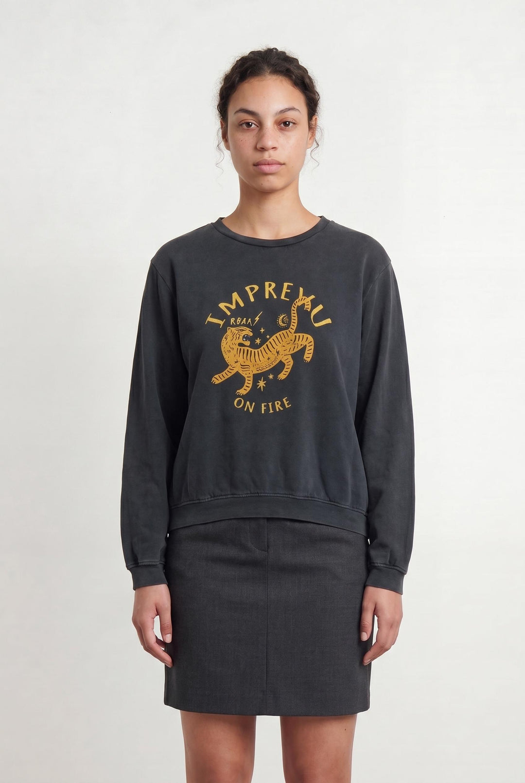Sweat Noir et Jaune - Taille L/40 de la marque Imprevu | PARAD107330 - Vendu par Paradigme - Image 1
