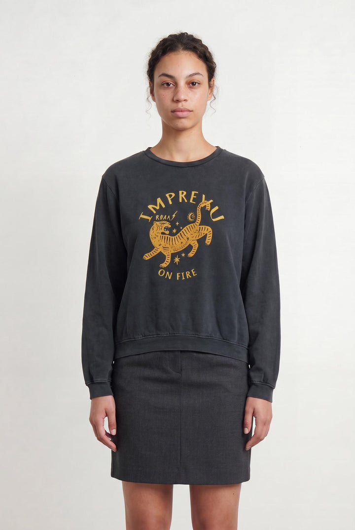 Sweat Noir et Jaune - Taille L/40 de la marque Imprevu | PARAD107330 - Vendu par Paradigme - Image 1