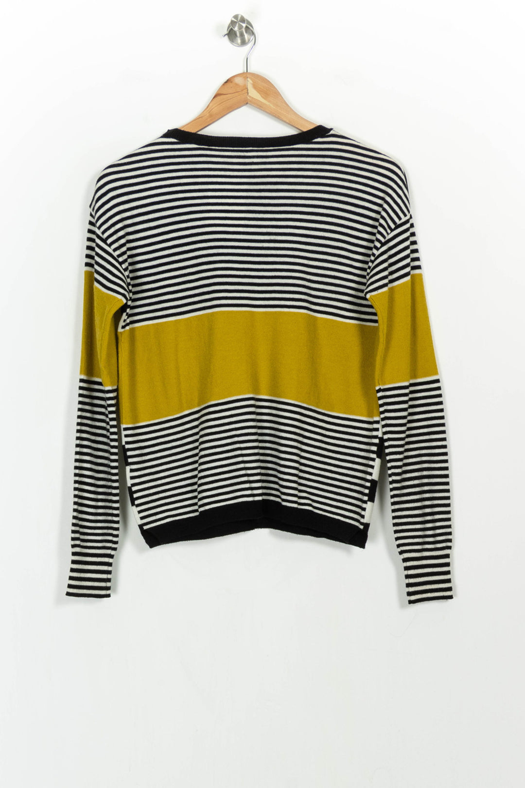Pull Rayé Noir Blanc et Jaune - Taille M/38 de la marque Liu Jo | PARAD107333 - Vendu par Paradigme - Image 4