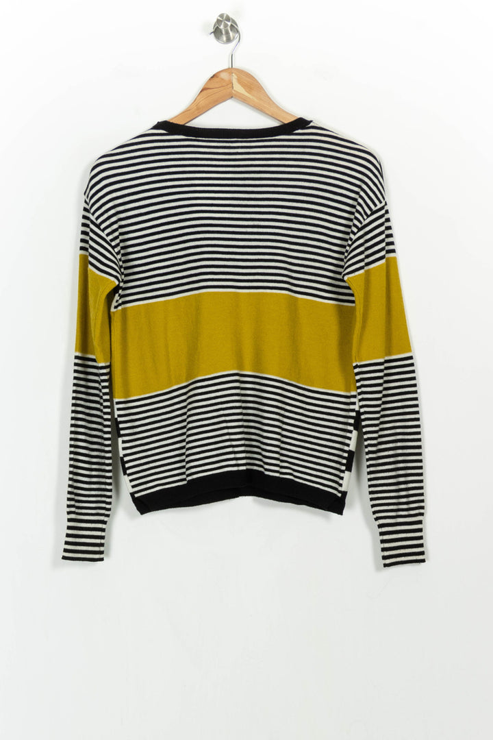 Pull Rayé Noir Blanc et Jaune - Taille M/38 de la marque Liu Jo | PARAD107333 - Vendu par Paradigme - Image 4
