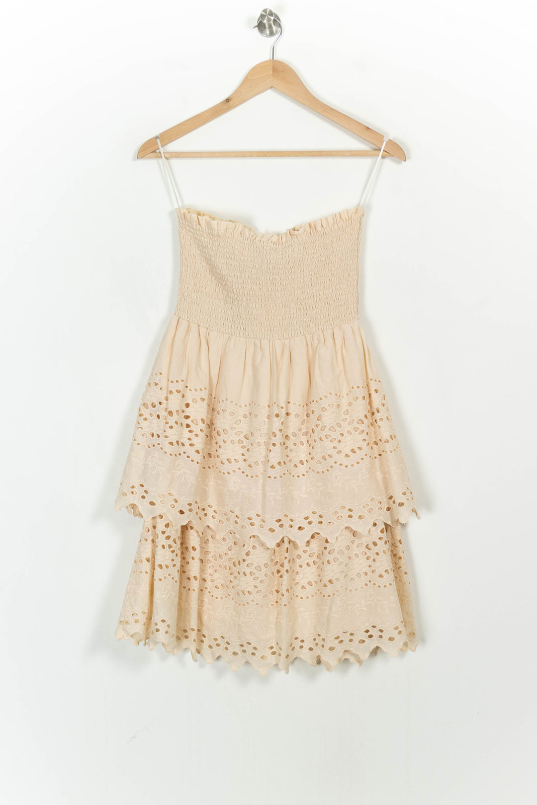 Robe Brodée Beige - Taille M/38 de la marque Bérénice | PARAD107338 - Vendu par Paradigme - Image 4