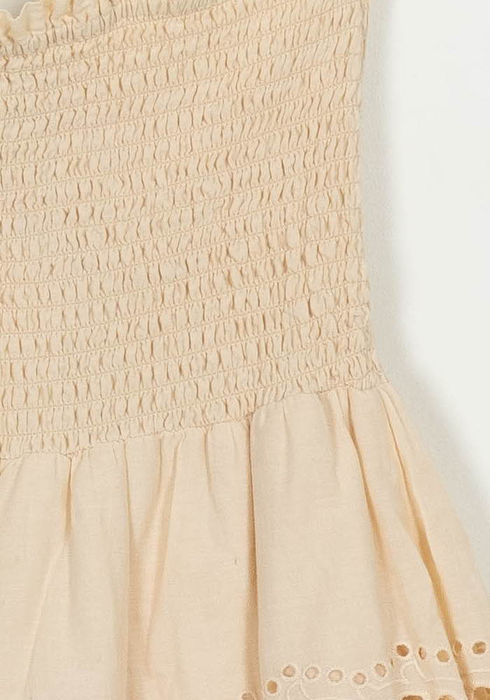 Robe Brodée Beige - Taille M/38 de la marque Bérénice | PARAD107338 - Vendu par Paradigme - Image 3