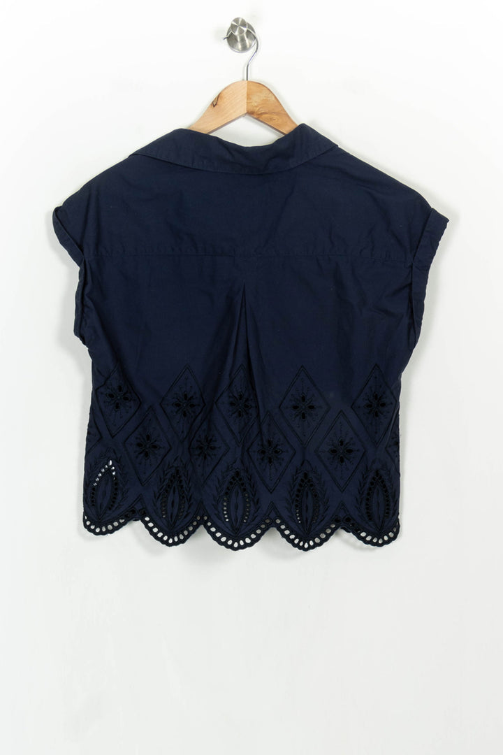 Blouse Bleue - Taille M/38 de la marque Caroll | PARAD107341 - Vendu par Paradigme - Image 4