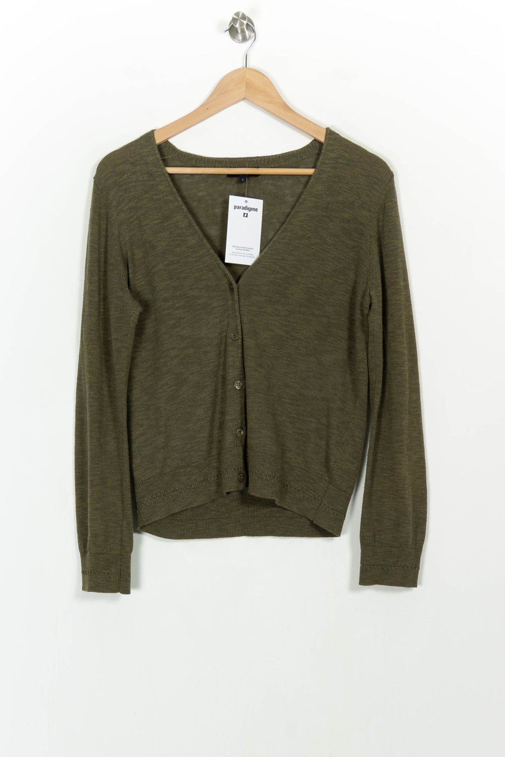 Cardigan Vert - Taille M/38 de la marque Caroll | PARAD107342 - Vendu par Paradigme - Image 2