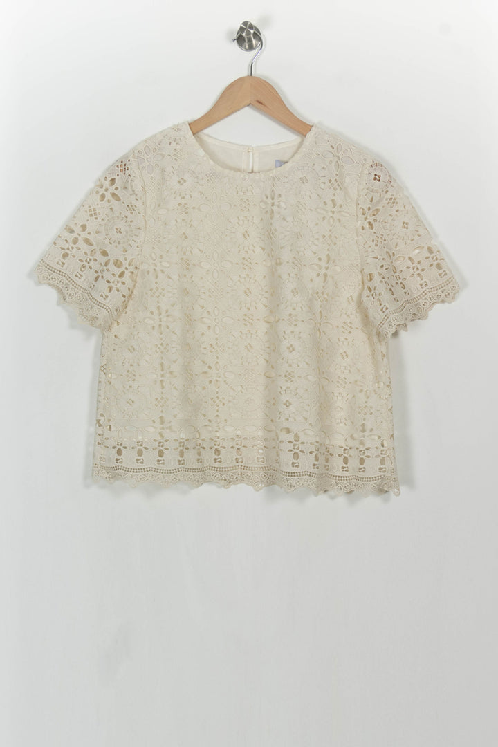 Blouse Blanche - Taille M/38 de la marque La Fée Maraboutée | PARAD107343 - Vendu par Paradigme - Image 2