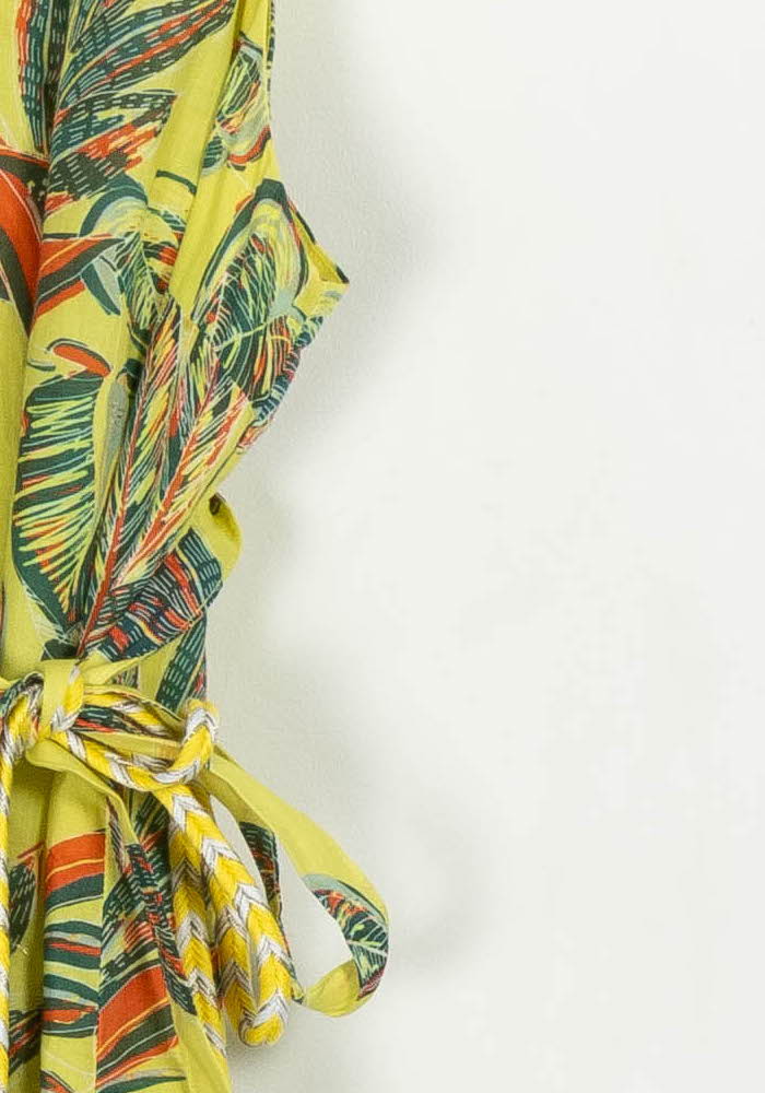 Robe Portefeuille Jaune et Vert - Taille L/40 de la marque One Step | PARAD107344 - Vendu par Paradigme - Image 3
