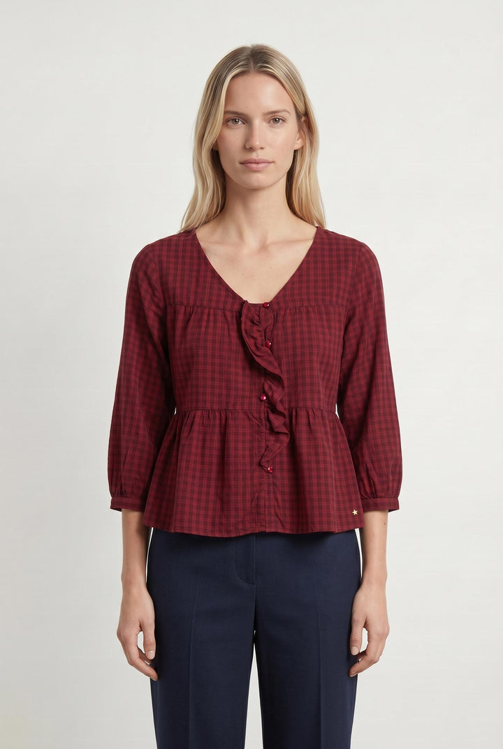 Blouse Bordeaux - Taille S/36 de la marque Des petits hauts | PARAD107345 - Vendu par Paradigme - Image 1