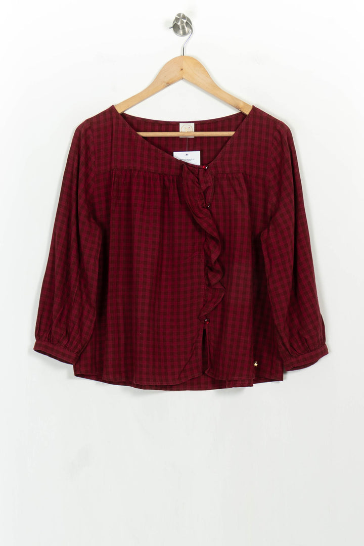 Blouse Bordeaux - Taille S/36 de la marque Des petits hauts | PARAD107345 - Vendu par Paradigme - Image 2