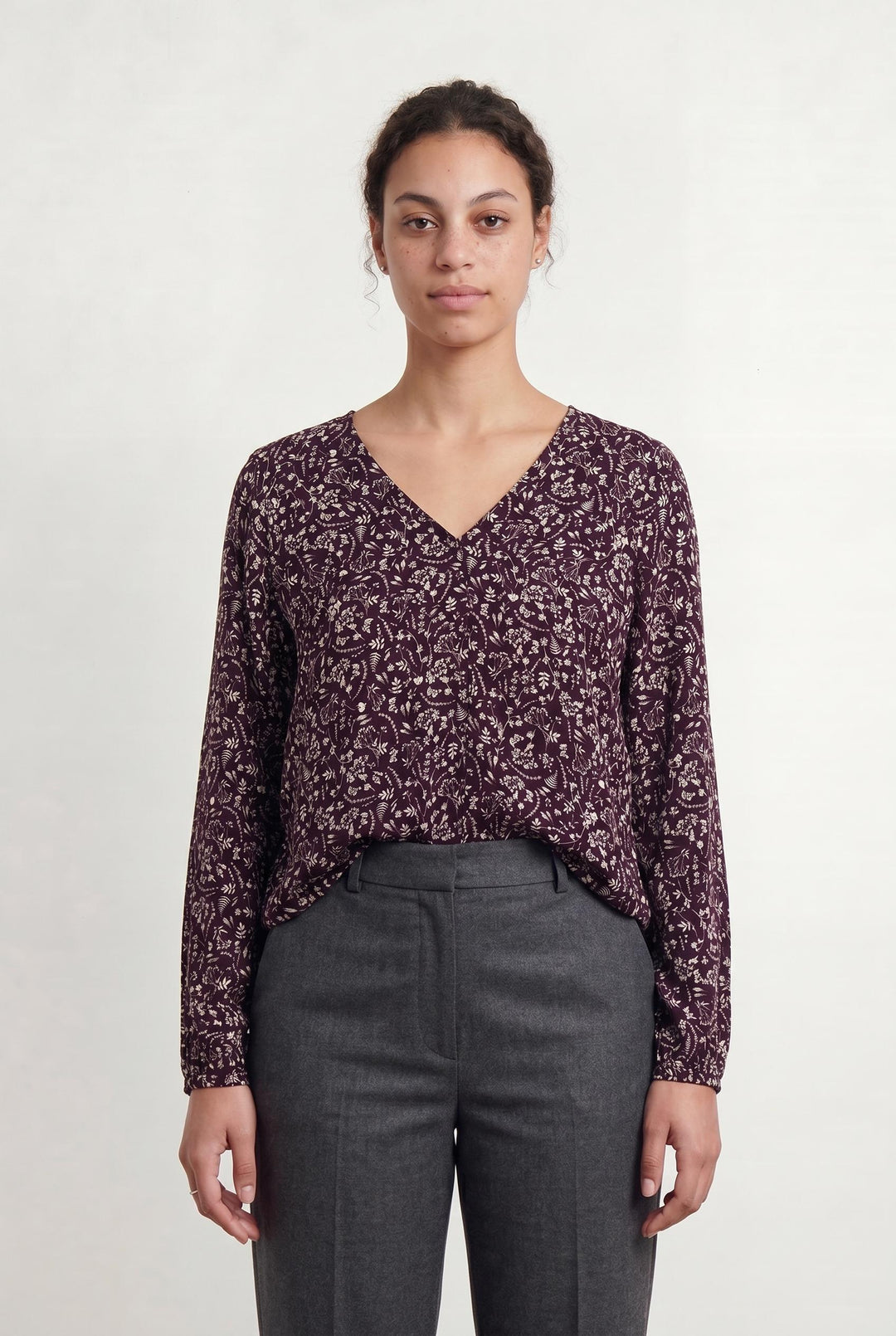 Blouse Fleurie Violette et Blanche - Taille L/40 de la marque Comptoir des Cotonniers | PARAD107347 - Vendu par Paradigme - Image 1
