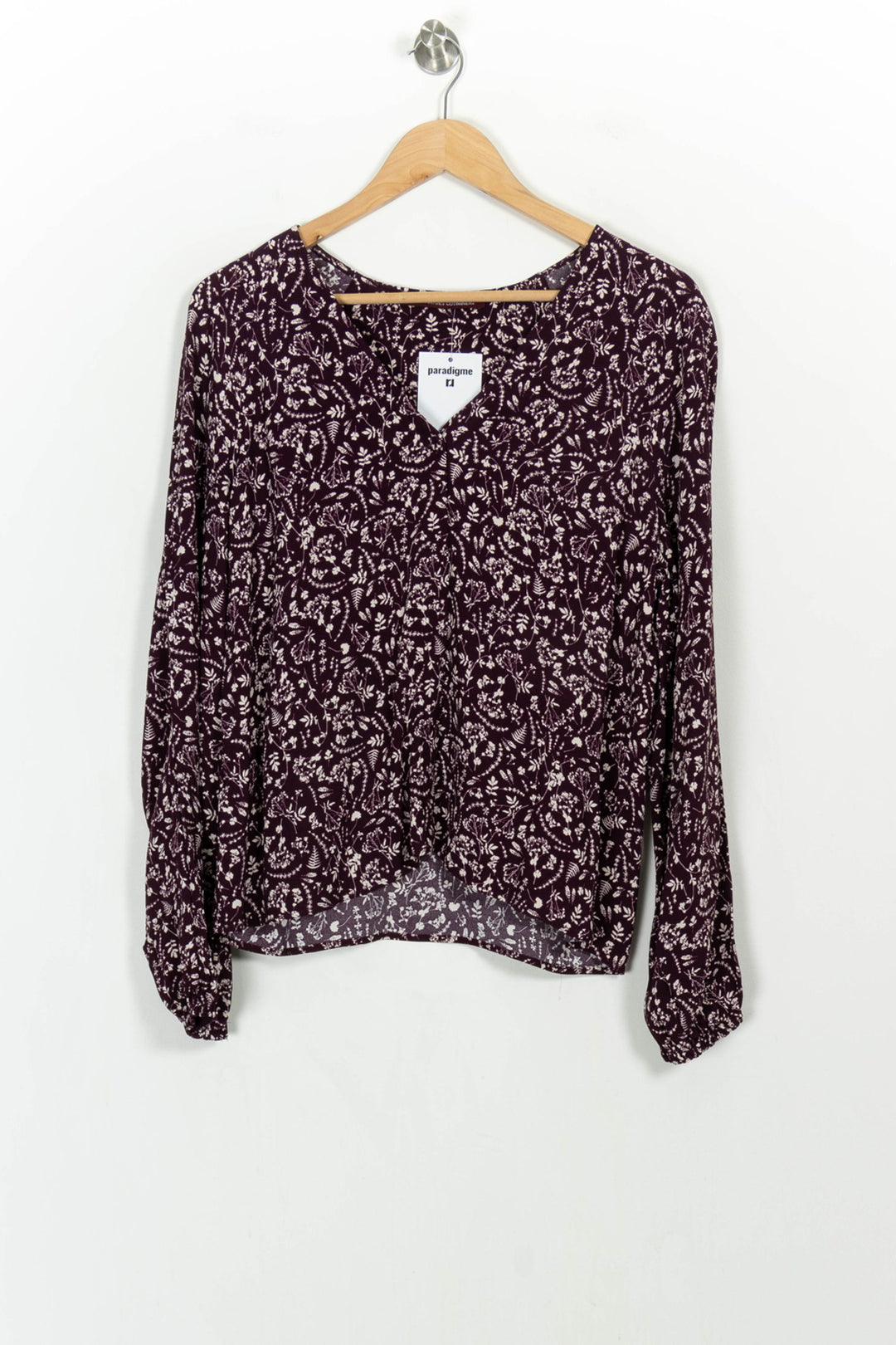 Blouse Fleurie Violette et Blanche - Taille L/40 de la marque Comptoir des Cotonniers | PARAD107347 - Vendu par Paradigme - Image 2