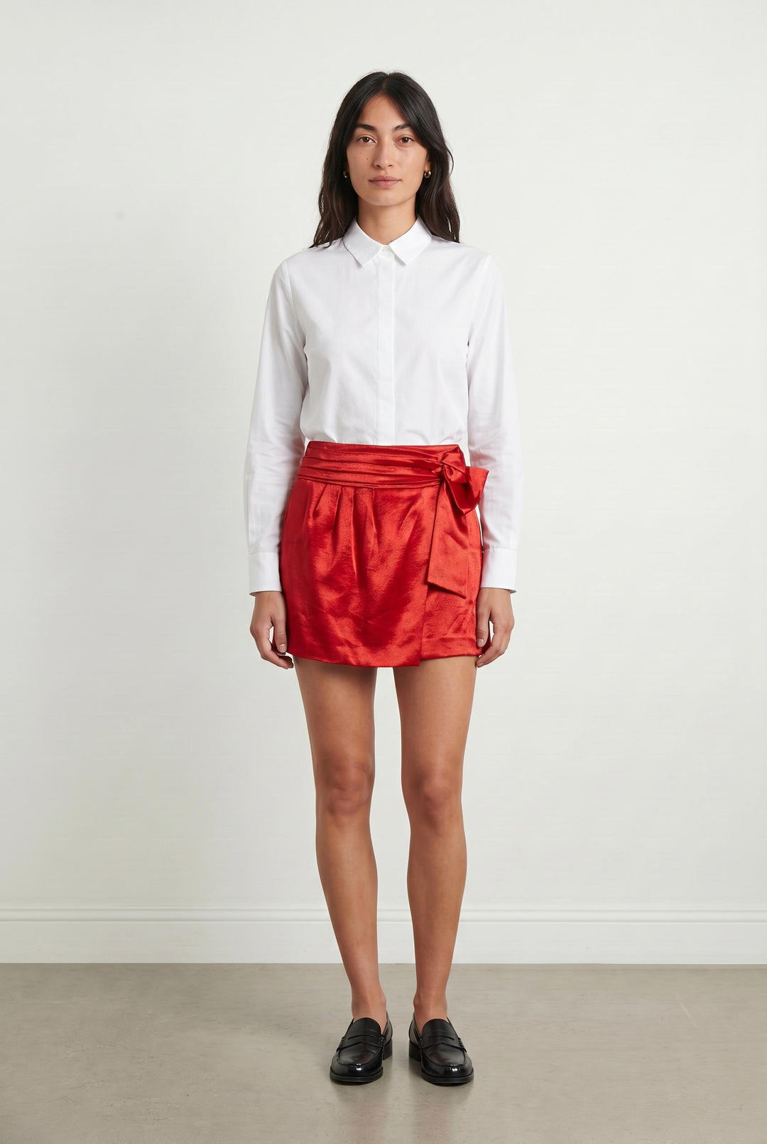 Jupe Portefeuille Rouge - Taille M/38 de la marque ba&sh | PARAD107366 - Vendu par Paradigme - Image 1