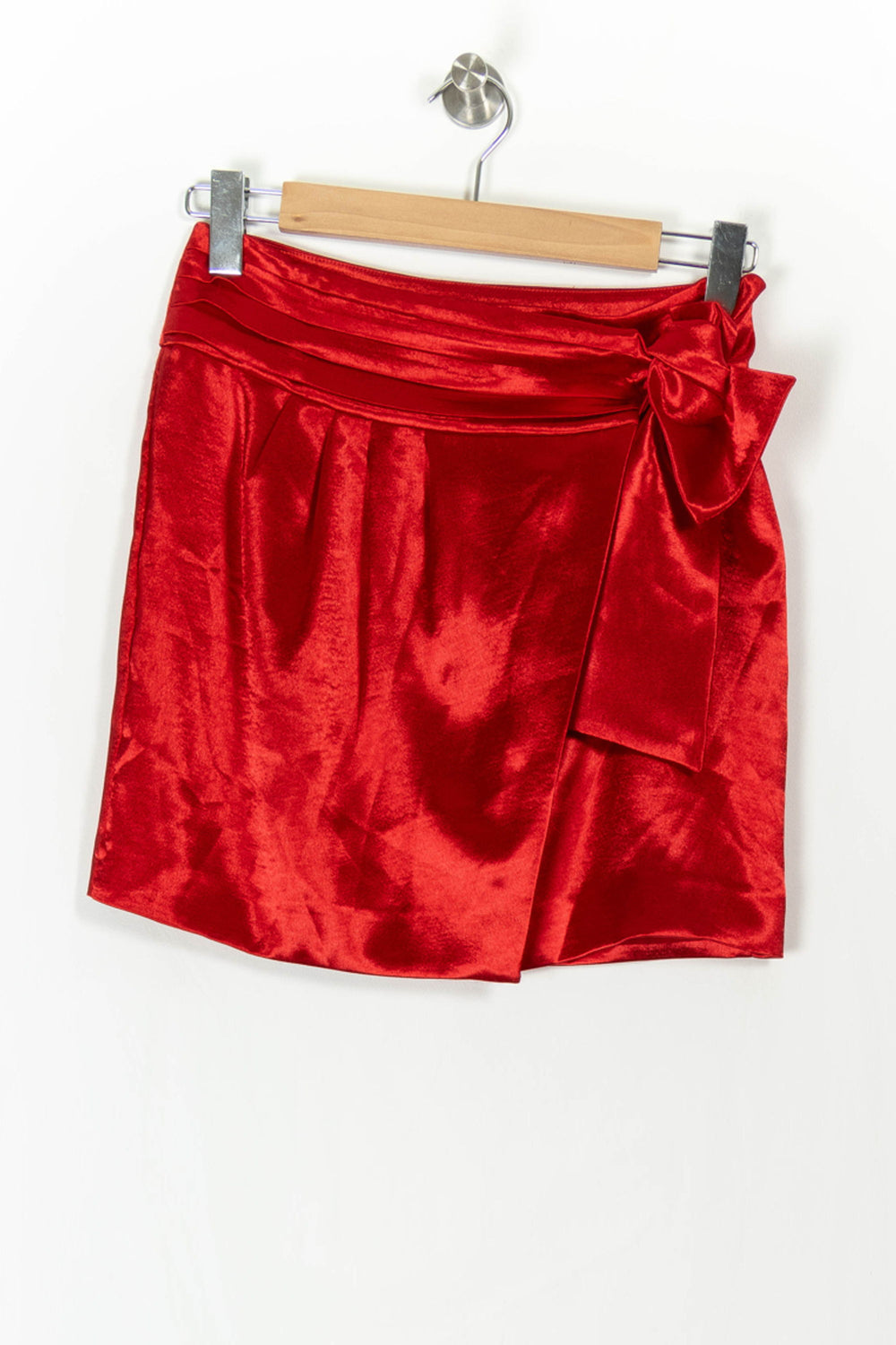 Jupe Portefeuille Rouge - Taille M/38 de la marque ba&sh | PARAD107366 - Vendu par Paradigme - Image 2