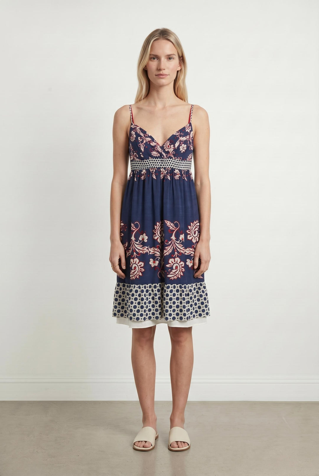 Robe Courte Bleue et Blanche - Taille M/38 de la marque Derhy | PARAD107371 - Vendu par Paradigme - Image 1