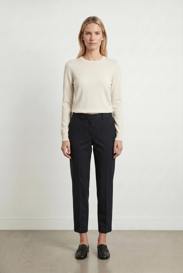 Pantalon À Rayures Noir et Blanc - Taille S/36 de la marque Ines de la Fressange Paris | PARAD107379 - Vendu par Paradigme - Image 1