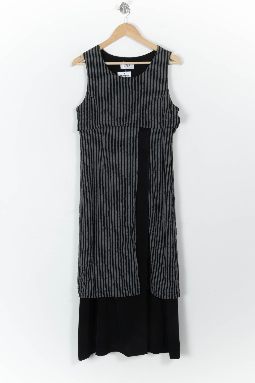 Robe Longue Noire et Grise - Taille M/38 de la marque ZAPA | PARAD107393 - Vendu par Paradigme - Image 2