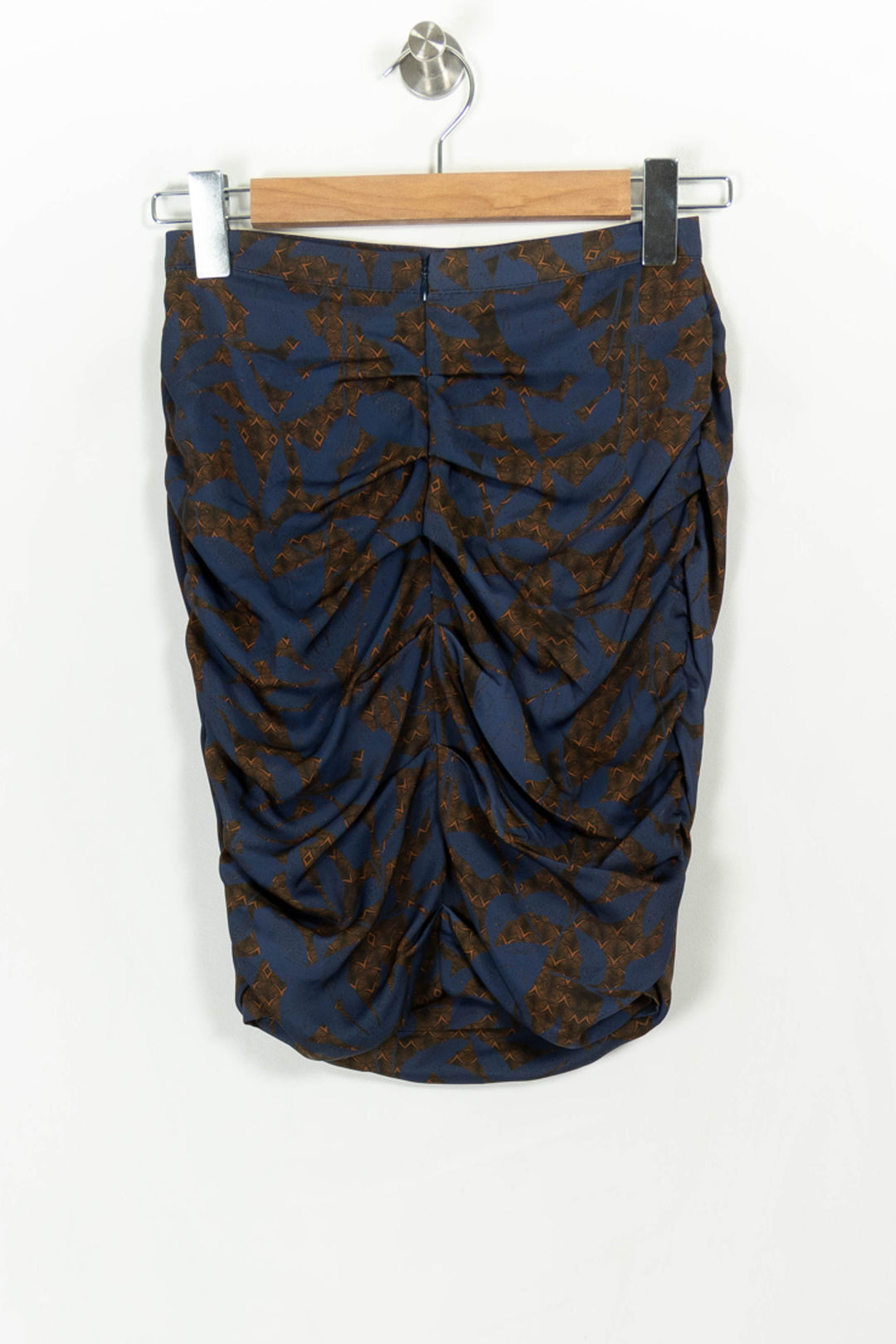 Jupe Droite Bleu et Marron - Taille XS/34 de la marque Modetrotter | PARAD107400 - Vendu par Paradigme - Image 4