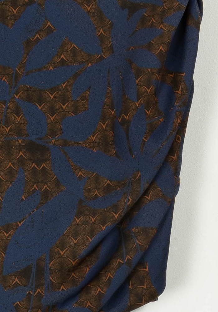 Jupe Droite Bleu et Marron - Taille XS/34 de la marque Modetrotter | PARAD107400 - Vendu par Paradigme - Image 3