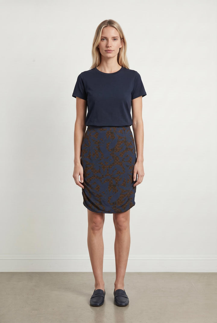 Jupe Droite Bleu et Marron - Taille XS/34 de la marque Modetrotter | PARAD107400 - Vendu par Paradigme - Image 1