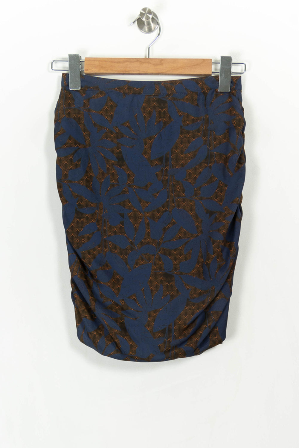 Jupe Droite Bleu et Marron - Taille XS/34 de la marque Modetrotter | PARAD107400 - Vendu par Paradigme - Image 2