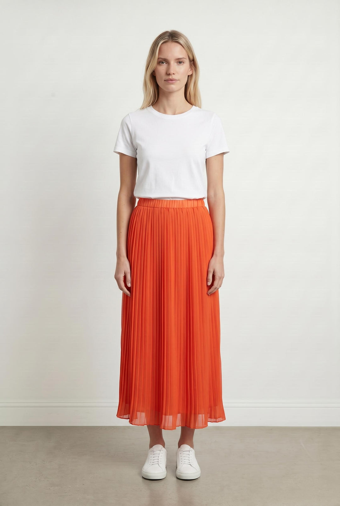 Jupe Plissée Orange - Taille M/38 de la marque Suncoo | PARAD107403 - Vendu par Paradigme - Image 1