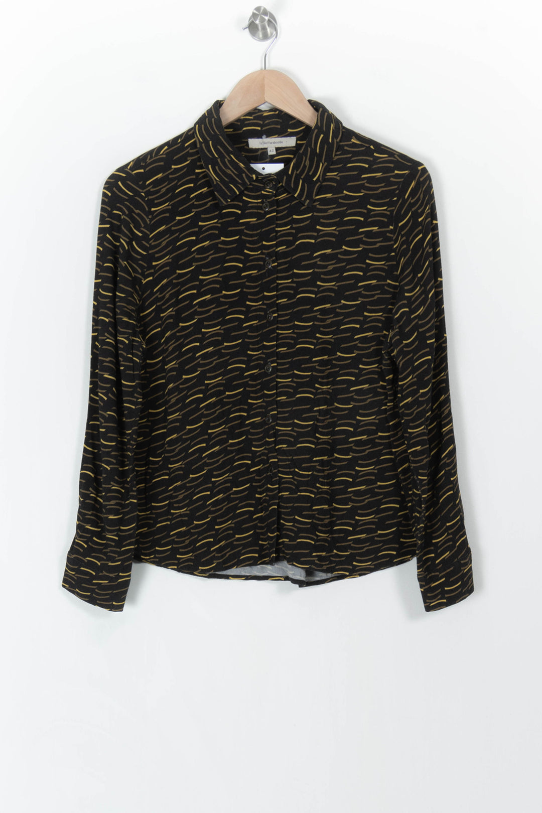Chemisier Noir et Jaune - Taille XL/42 de la marque La Fée Maraboutée | PARAD107406 - Vendu par Paradigme - Image 2