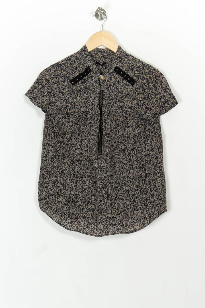 Chemisette Grise et Noire - Taille L/40 de la marque IKKS | PARAD107408 - Vendu par Paradigme - Image 2